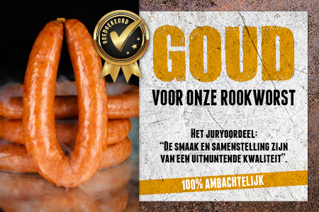 Goud voor onze rookworst